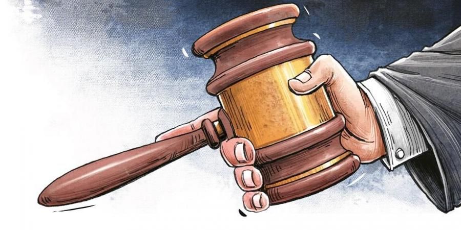 illustration of a judge’s gavel being firmly held by a hand, symbolizing justice and legal authority. The background is a blend of dark and light tones, emphasizing the power of the judiciary.