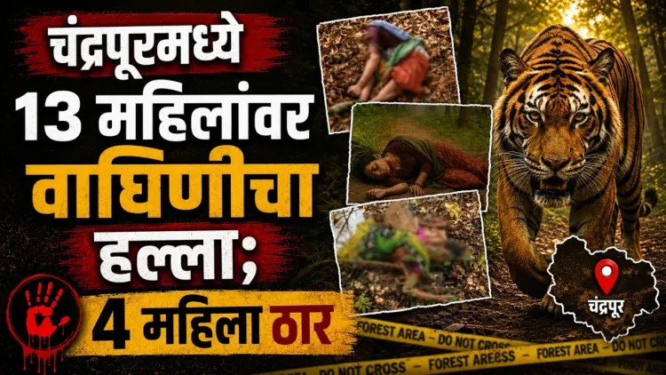 Chandrapur हादरलं | तेंदूपत्ता गोळा करणाऱ्या महिलांवर वाघिणीचा हल्ला